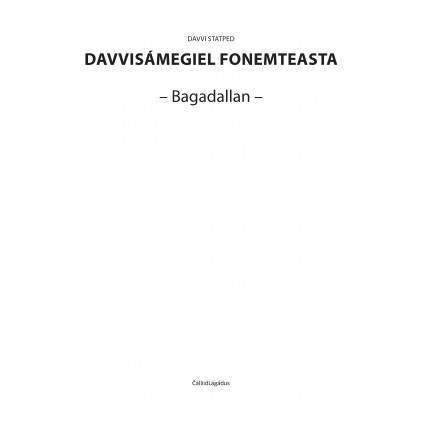 Davvisámegiel fonemteasta - Bagadallan