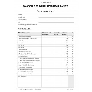 Davvisámegiel fonemteasta - Proseassaanalysa